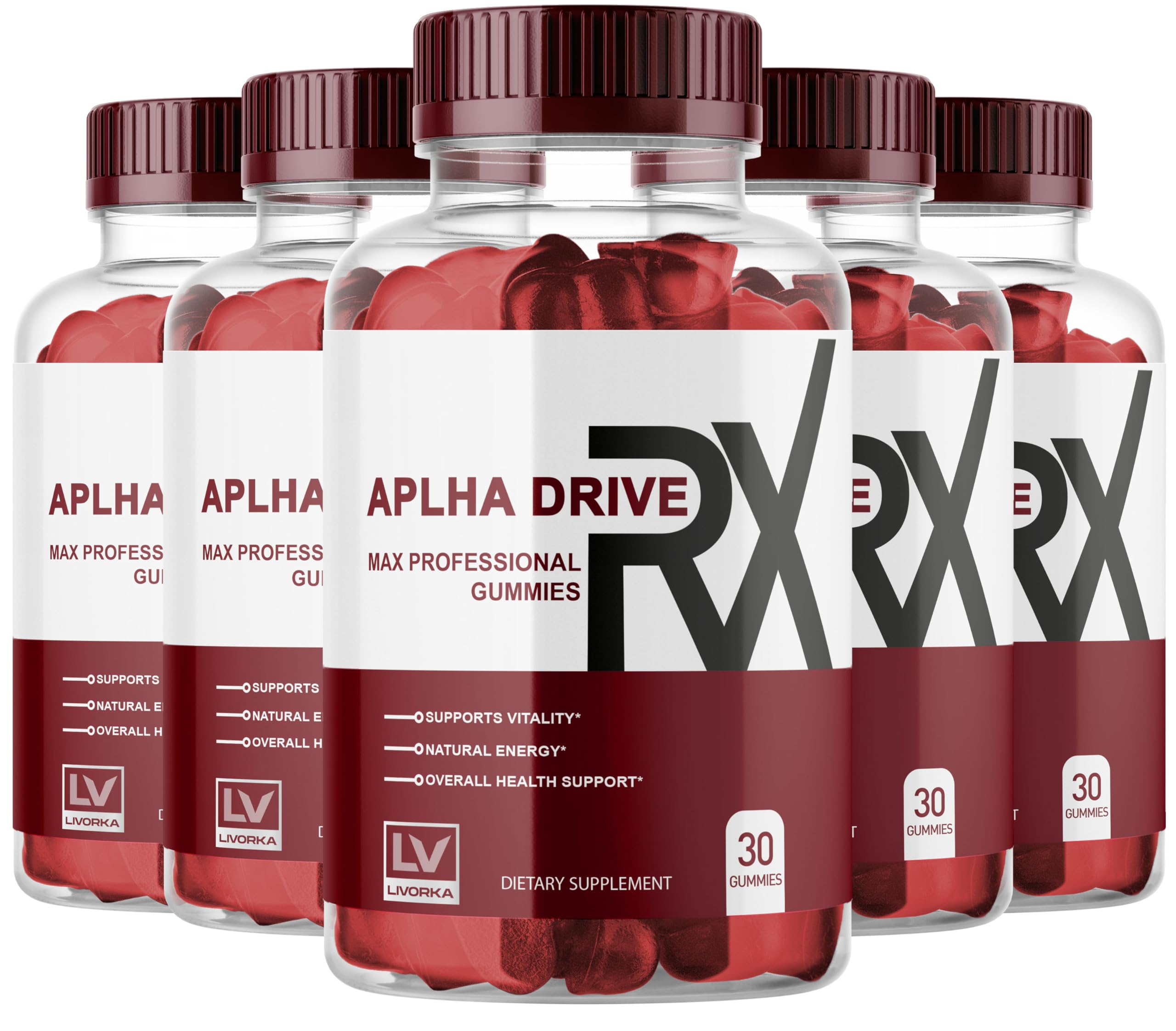 (5 Pack) Alpha DriveRX Gummies, Alpha DriveRX Advanced Formula, Alpha  DriveRX Gummy, 150 Gummies for 5 Months